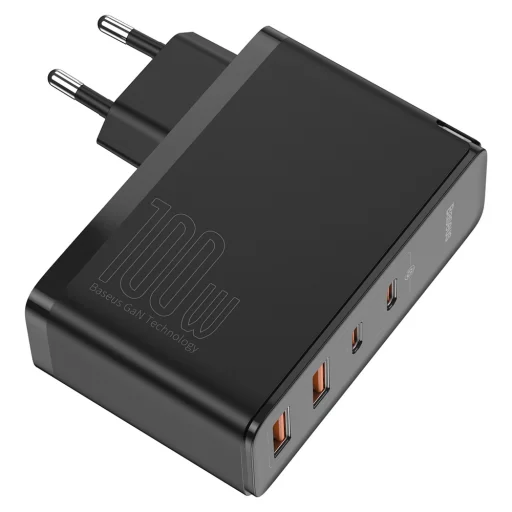 Baseus CCGAN2P-L01 GaN2 Pro Gyors Töltő 2xUSB + 2xUSB-C 100W Fekete - 5