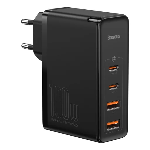 Baseus CCGAN2P-L01 GaN2 Pro Gyors Töltő 2xUSB + 2xUSB-C 100W Fekete - 1