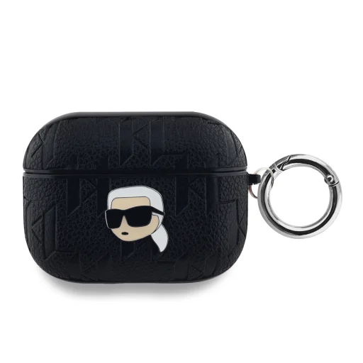 Karl Lagerfeld PU Dombornyomott Karl Head fekete tok AirPods Pro-hoz - 1