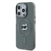  iPhone 15 Pro Max fekete Karl Lagerfeld IML Choupette Head Metal Frame MagSafe tok - 3