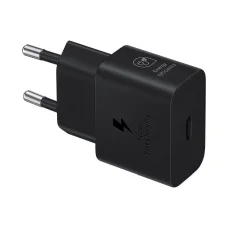 EP-T2510XBE Samsung USB-C 25W Utazó Töltő + USB-C Adatkábel Fekete