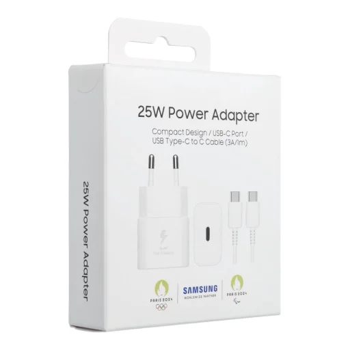 EP-T2510XWE Samsung USB-C 25W utazó töltő + USB-C adatkábel fehér - 7