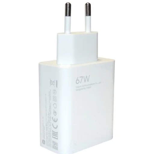 Xiaomi MDY-12-EH USB 67W Utazó Töltő Fehér + USB-C 6A Adatkábellel Fehér (Bulk) (Karcos) - 1