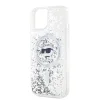  iPhone 15 átlátszó Karl Lagerfeld Liquid Glitter Choupette Head MagSafe tok thumbnail