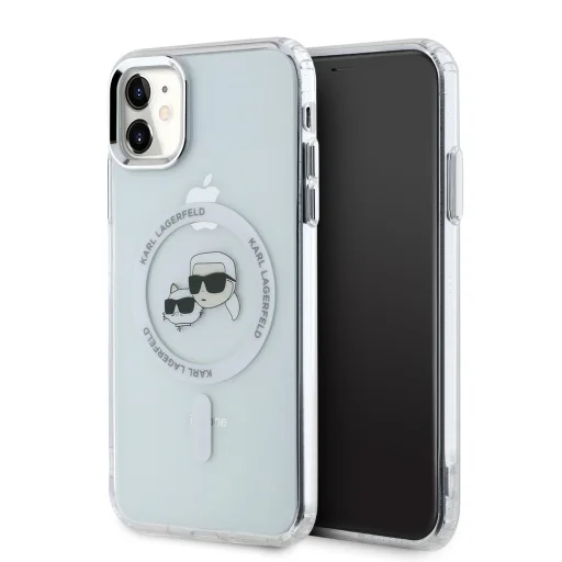 Karl Lagerfeld IML K&CH Fejek Fémkeretes MagSafe tok iPhone 11 Átlátszó - 1