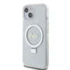 Guess IML Gyűrű Állvány Csillámos MagSafe tok iPhone 15 Átlátszó thumbnail