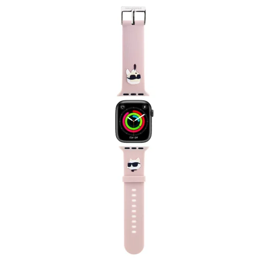 Karl Lagerfeld Karl and Choupette Head NFT szíj Apple Watch 42/44/45/49 mm Pink - 1