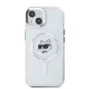  iPhone 15 Átlátszó Karl Lagerfeld IML Choupette Head Metal Frame MagSafe tok thumbnail