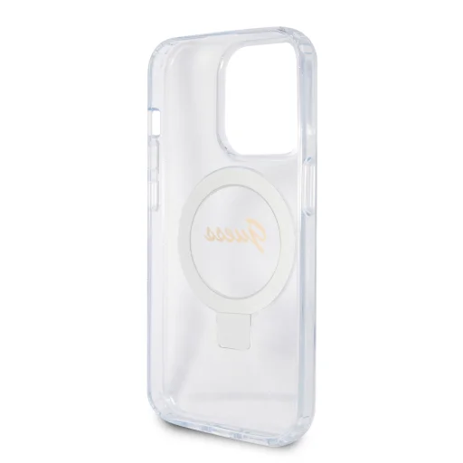 Guess IML Ring Stand Glitter MagSafe tok iPhone 15 Pro áttetsző - 7