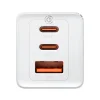 Baseus CCGP120202 GaN5 Pro Gyorstöltő USB-A + 2x USB-C 65W Fehér thumbnail