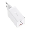 Baseus CCGP120202 GaN5 Pro Gyorstöltő USB-A + 2x USB-C 65W Fehér thumbnail