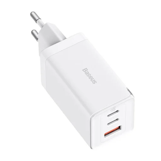 Baseus CCGP120202 GaN5 Pro Gyorstöltő USB-A + 2x USB-C 65W Fehér - 3