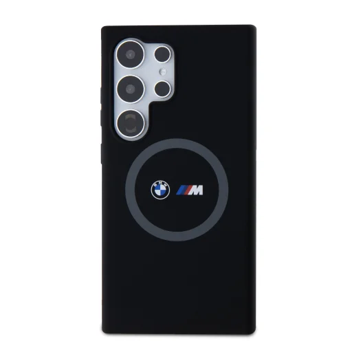 BMW M Printed Round and Logo Magsafe szilikon tok Samsung Galaxy S24 Ultra Fekete - 3