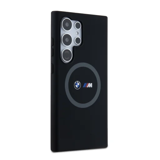 BMW M Printed Round and Logo Magsafe szilikon tok Samsung Galaxy S24 Ultra Fekete - 4
