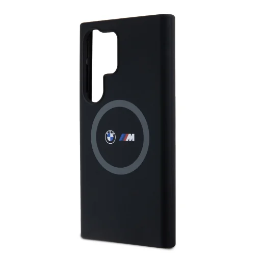BMW M Printed Round and Logo Magsafe szilikon tok Samsung Galaxy S24 Ultra Fekete - 5