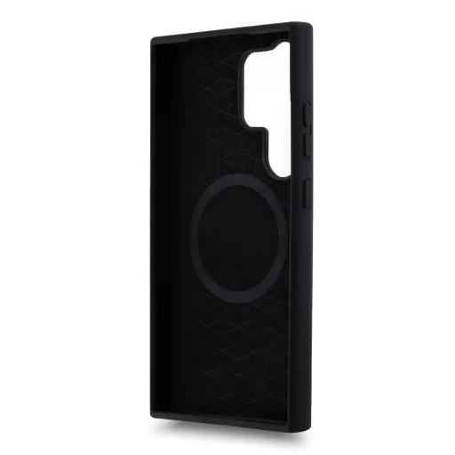 BMW M Printed Round and Logo Magsafe szilikon tok Samsung Galaxy S24 Ultra Fekete - 6