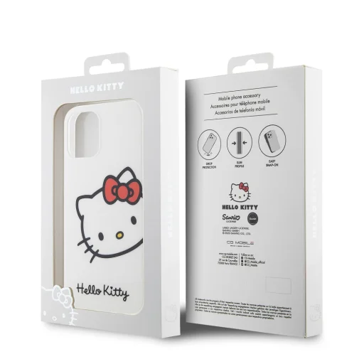 Hello Kitty IML Head Logo tok iPhone 12/12 Pro Fehér - 7