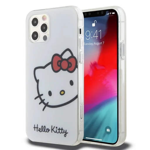Hello Kitty IML Head Logo tok iPhone 12/12 Pro Fehér - 1
