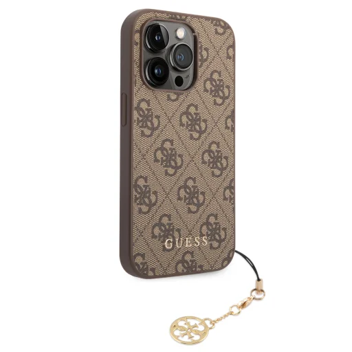 Guess 4G Charm tok iPhone 14 Pro-hoz Tone on Tone barna - 3