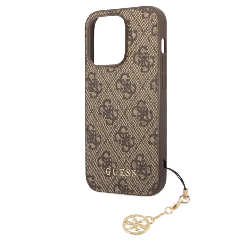 Guess 4G Charm tok iPhone 14 Pro-hoz Tone on Tone barna - 4