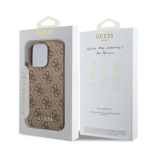 Guess 4G Charm tok iPhone 14 Pro-hoz Tone on Tone barna - 6
