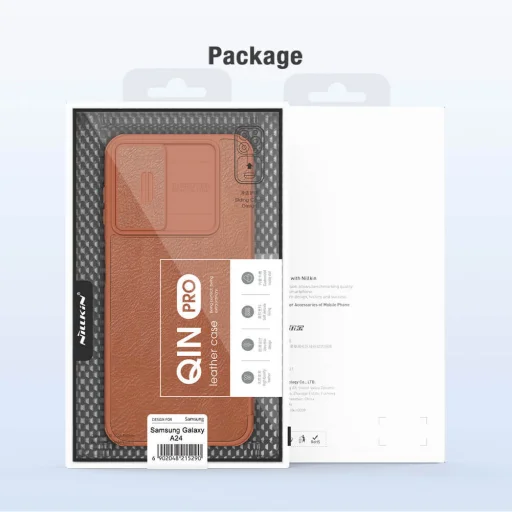 Nillkin Qin Pro fliptok Samsung Galaxy A24 4G, piros - 8