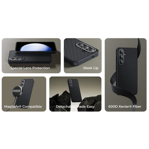  Samsung Galaxy S24 Plus fekete Benks Etui Magnetic Hybrid Armor Pro Kevlar 600D tok - 9