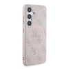 Guess PU Bőr 4G Színes Gyűrű MagSafe Tok Samsung Galaxy S24 Pink thumbnail