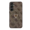 Guess PU Grip Stand 4G Strass Triangle Metal Logo tok Samsung Galaxy S24 Plus barna thumbnail