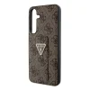 Guess PU Grip Stand 4G Strass Triangle Metal Logo tok Samsung Galaxy S24 Plus barna thumbnail
