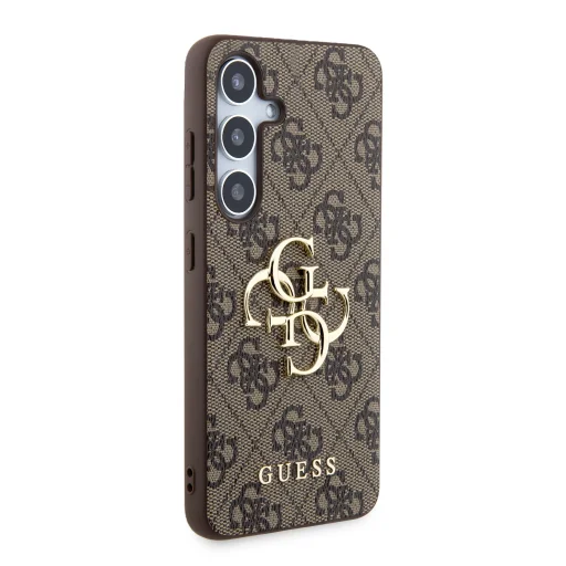 Guess PU 4G Metal Logo tok Samsung Galaxy S24+ Barna - 4
