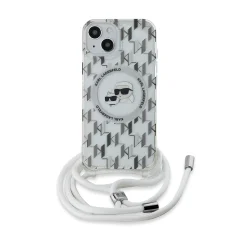  iPhone 15 Karl Lagerfeld IML Monogram Crossbody K&CH Heads MagSafe tok