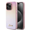 Guess PU bőrtok Iridescent Metal Script iPhone 15 Pro Max Pink tok thumbnail