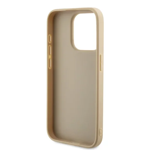 Guess PU Bőr Iridescent Metal Script tok iPhone 15 Pro Gold - 6