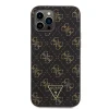 Guess PU Leather 4G Triangle Metal Logo tok iPhone 12 Pro Max fekete thumbnail