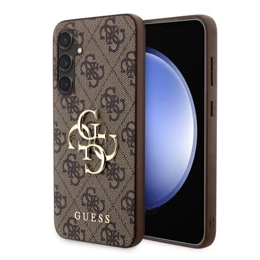 Guess PU 4G Metal Logo tok Samsung Galaxy S23 FE Barna tok - 1