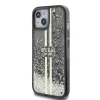Guess PC/TPU Liquid Glitter Gold Stripe tok iPhone 15 Fekete - 2