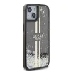 Guess PC/TPU Liquid Glitter Gold Stripe tok iPhone 15 Fekete - 4