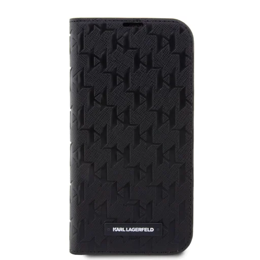 Karl Lagerfeld PU Saffiano Monogram fliptok iPhone 13 Pro Max-hoz Fekete - 3