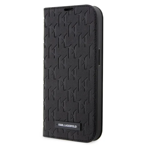 Karl Lagerfeld PU Saffiano Monogram fliptok iPhone 13 Pro Max-hoz Fekete - 1