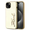  iPhone 15 arany Karl Lagerfeld Wrinkled PU Signature Logo tok thumbnail