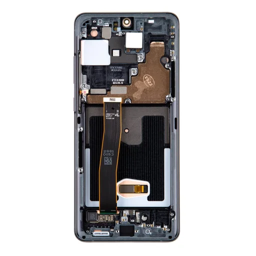 LCD kijelző + Érintőegység + Előlap Samsung G988 Galaxy S20 Ultra Kozmikus Fekete (Szerviz Csomag) - 2