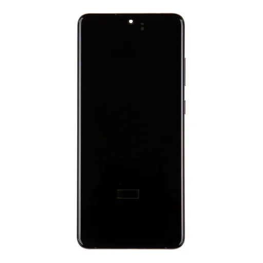 LCD kijelző + Érintőegység + Előlap Samsung G988 Galaxy S20 Ultra Kozmikus Fekete (Szerviz Csomag) - 1