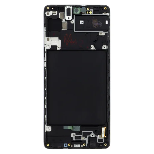 LCD kijelző + Érintőegység Samsung A715 Galaxy A71 Fekete (Szervíz csomag) - 2