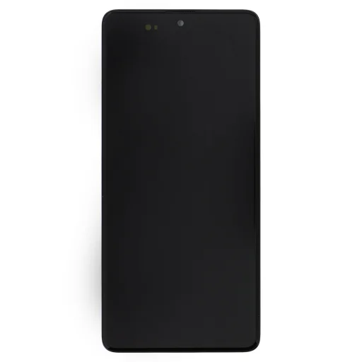 LCD kijelző + Érintőegység Samsung A715 Galaxy A71 Fekete (Szervíz csomag) - 1