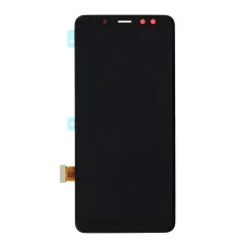 LCD kijelző + érintőegység Samsung A530 Galaxy A8 2018 Fekete (Szervíz csomag)