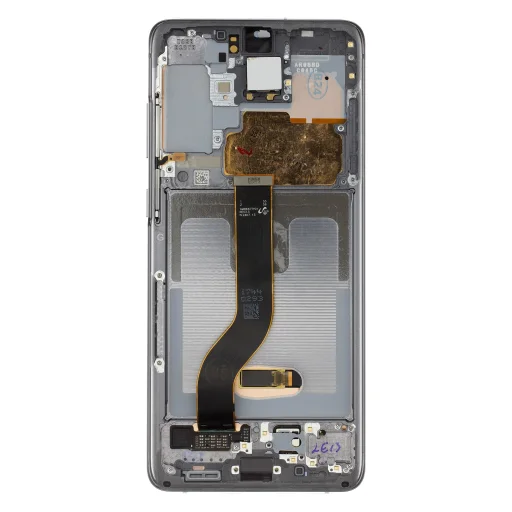 LCD kijelző + Érintőegység + Előlap Samsung G985/G986 Galaxy S20+ Kozmikus Szürke Kamera Nélkül (Szerviz csomag) - 2
