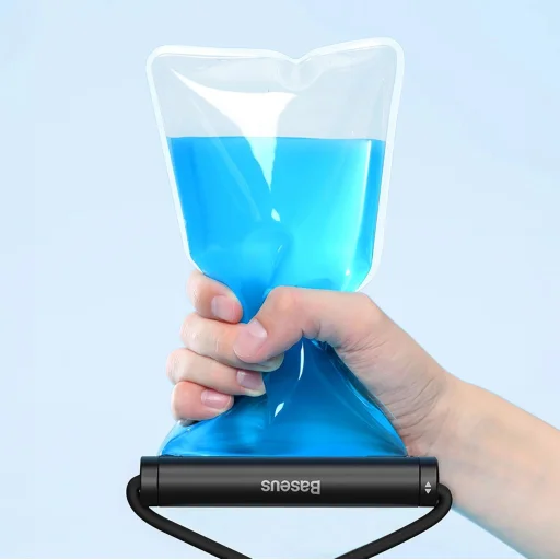 Baseus AquaGlide vízálló telefontok hengeres csúszózárral (fekete) tok - 6