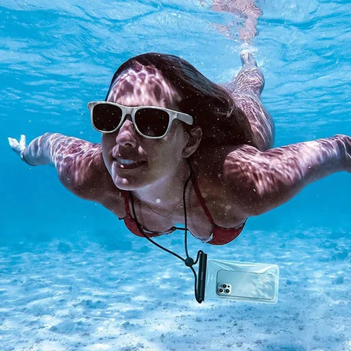 Baseus AquaGlide vízálló telefontok hengeres csúszózárral (fekete) tok - 8