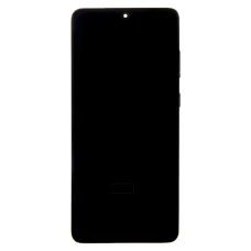 LCD kijelző + Érintőpanel + Előlap Samsung G986/G985 Galaxy S20+ Kozmikus Fekete